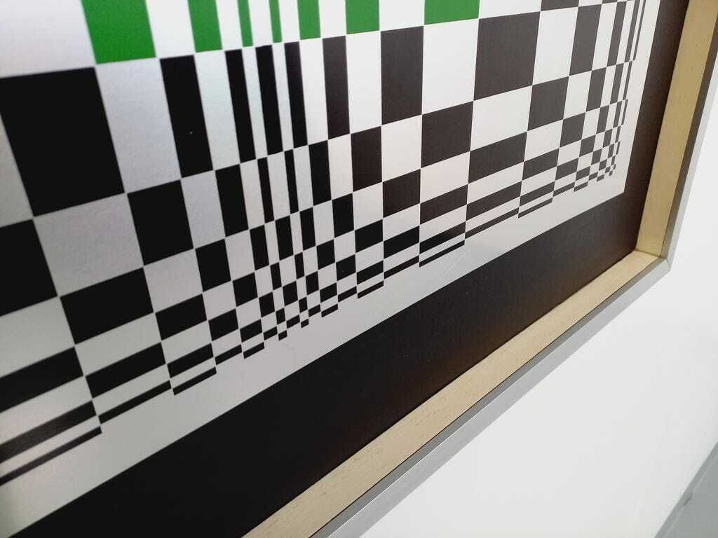 photo furniture Nieuw | Zeefdruk Op Aluminium In Kinetisch Dambordpatroon, Gesigneerd Locof