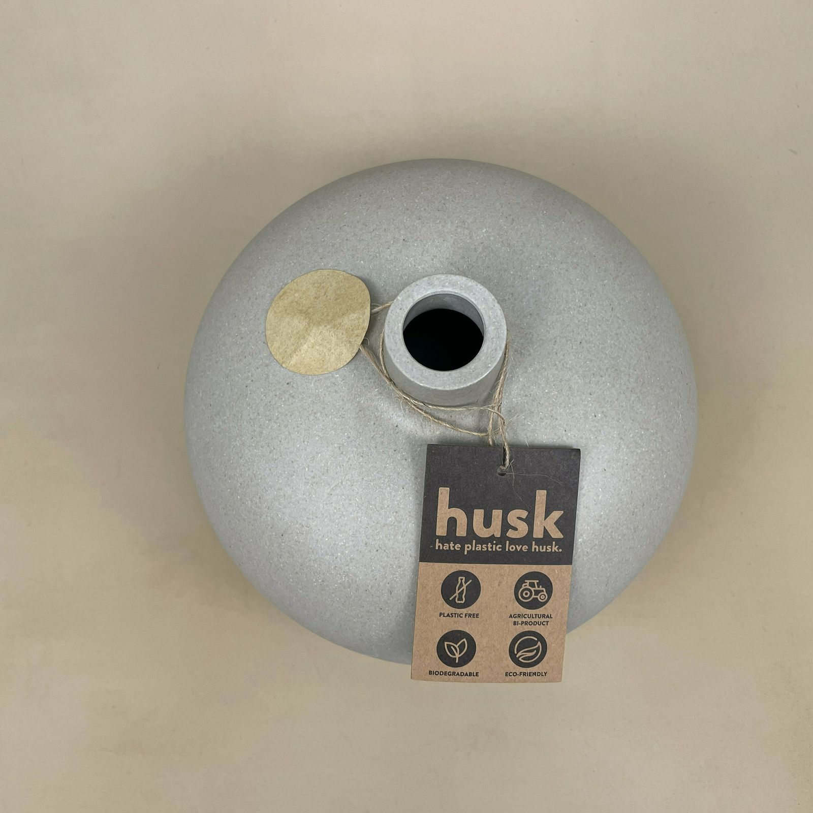 New Husk Round Pill Vase Pot Made From Bamboo Sustainable Indoor Outdoor Green Eco Friendly Circular photo Home Decor