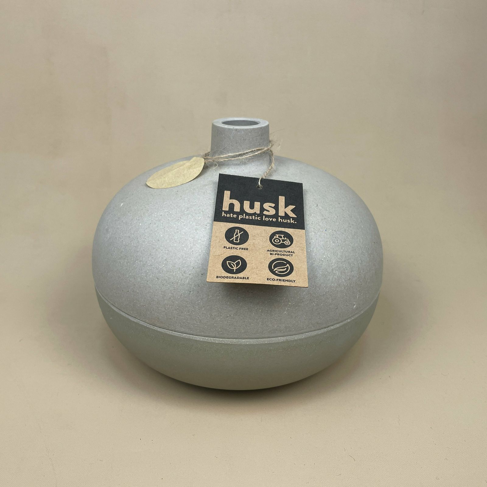 New Husk Round Pill Vase Pot Made From Bamboo Sustainable Indoor Outdoor Green Eco Friendly Circular photo furniture