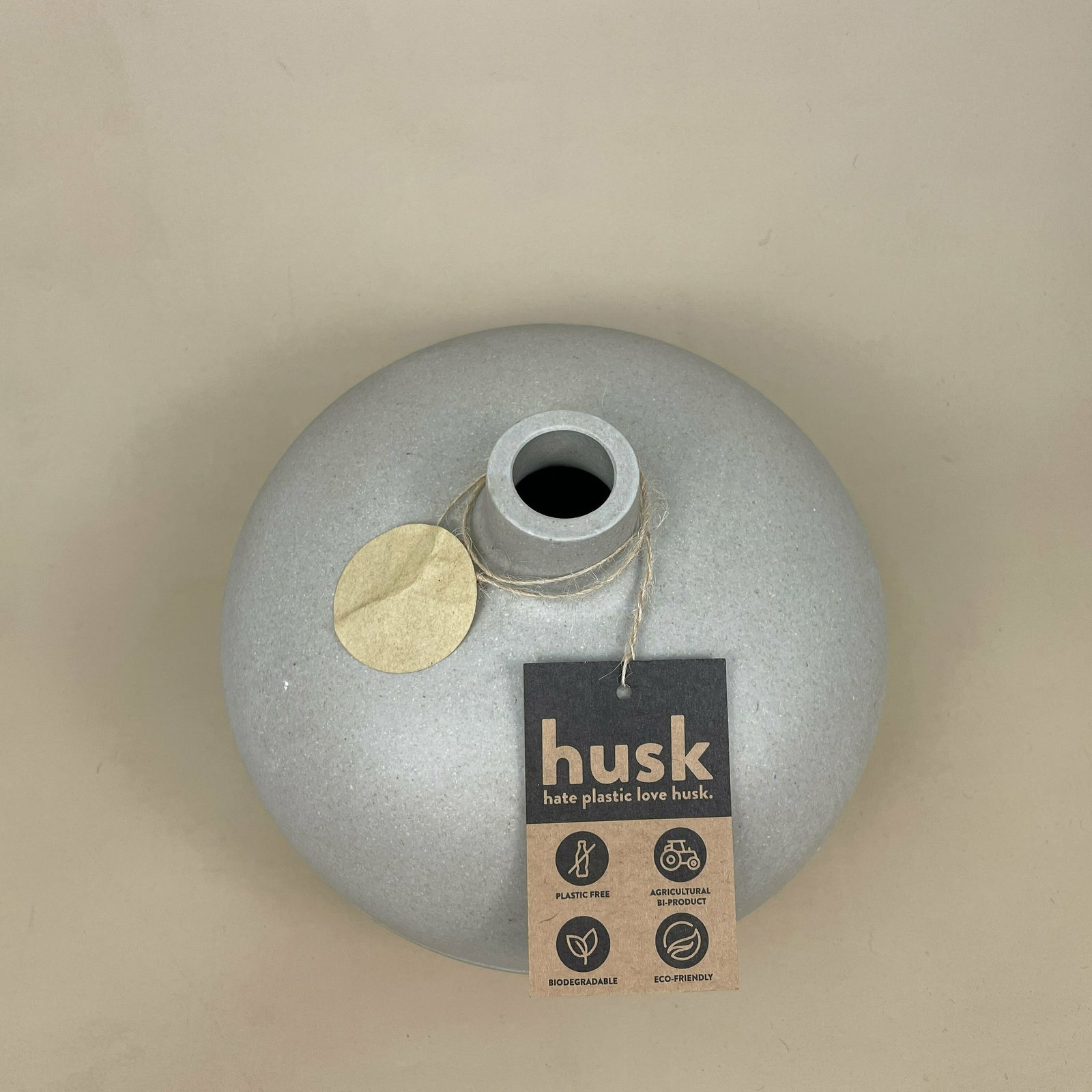 New Husk Round Pill Vase Pot Made From Bamboo Sustainable Indoor Outdoor Green Eco Friendly Circular photo Home Decor