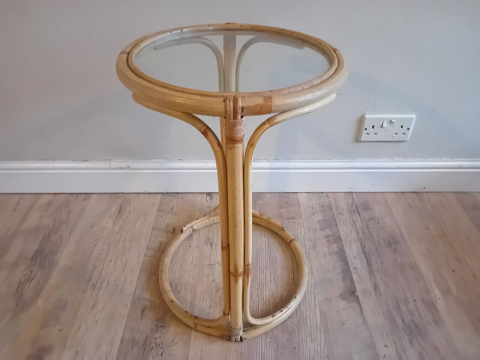 Delightful 1970's Italian Bamboo Boho Chic Mid Century Drinks/Side /Coffee Table photo furniture