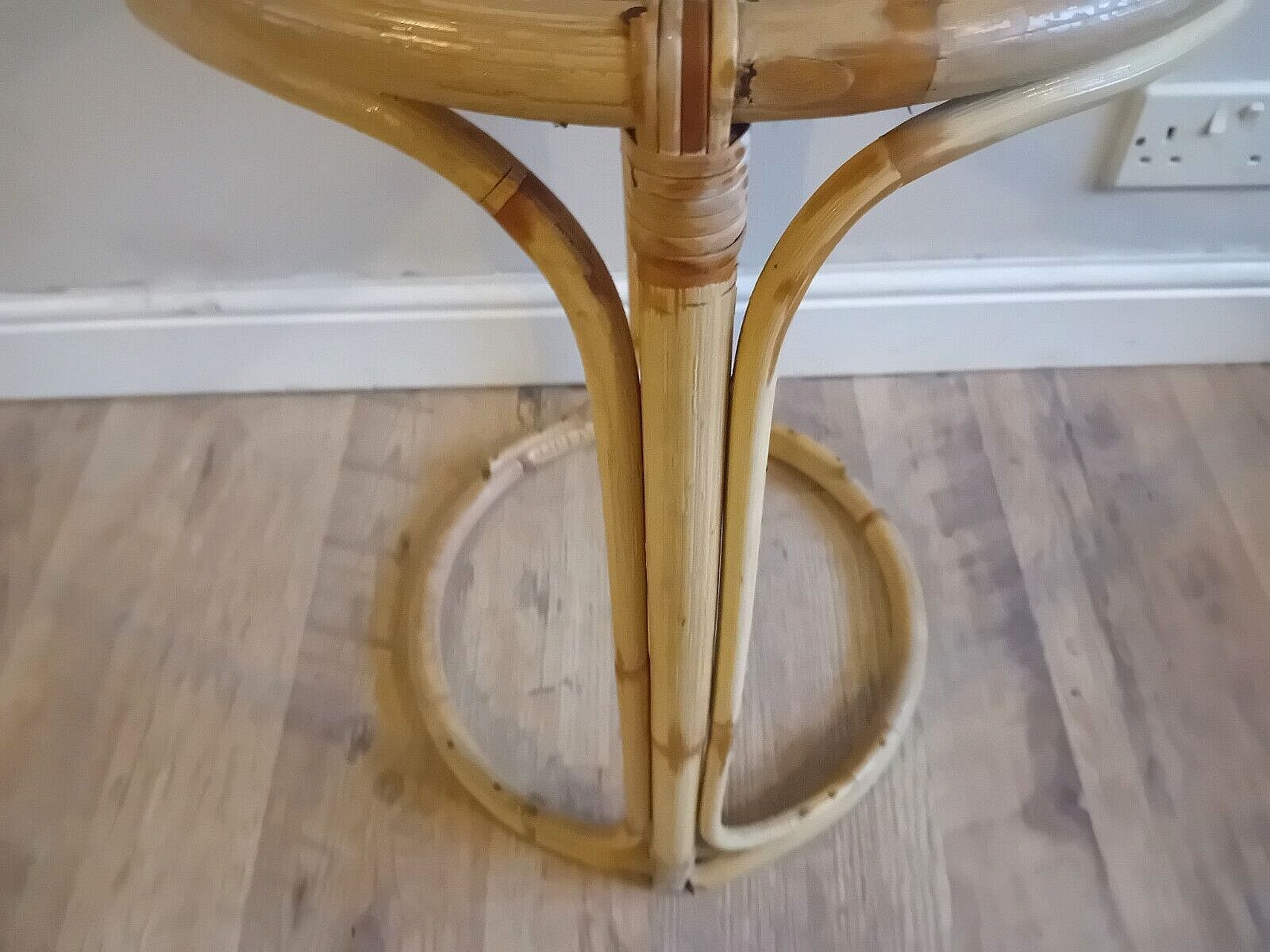 Delightful 1970's Italian Bamboo Boho Chic Mid Century Drinks/Side /Coffee Table photo buy