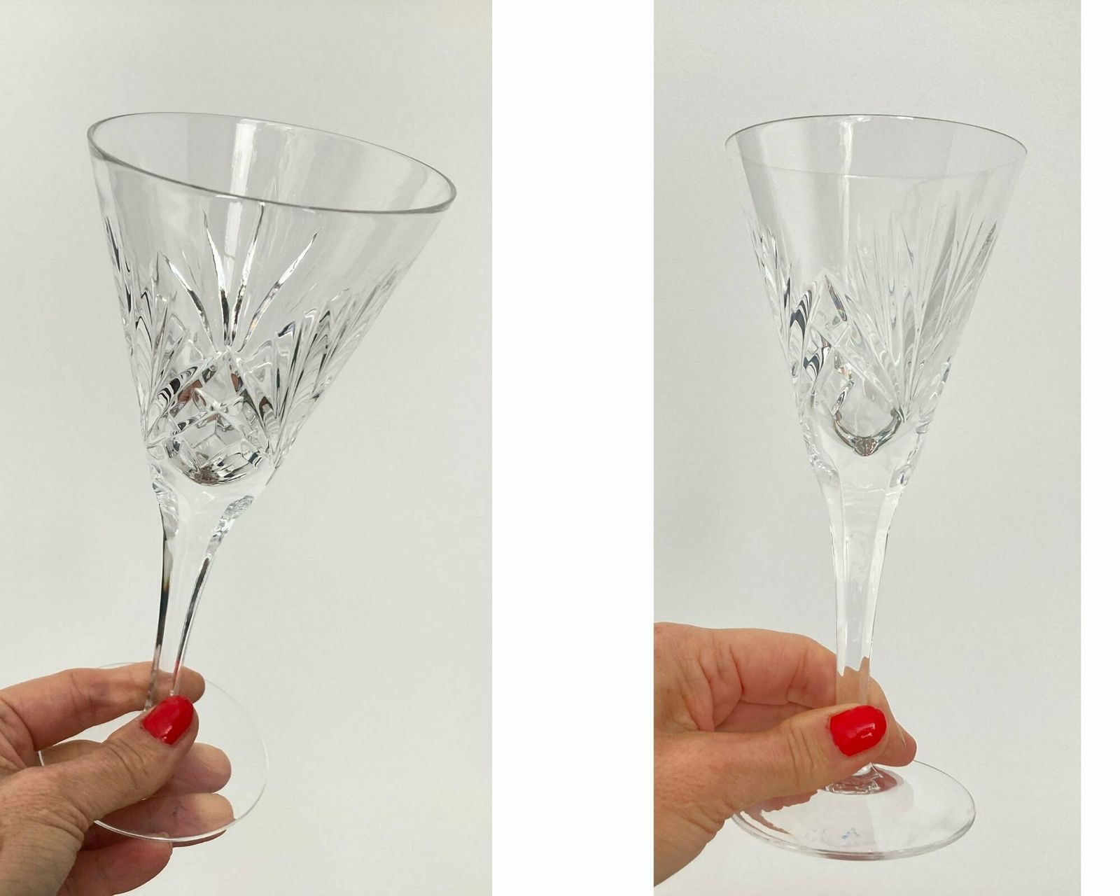 Nachtmann Nierstein Champagne Flutes | 6pcs Continental | Cut Criss Cross & Fan Design | 1965 1980 photo Home Decor