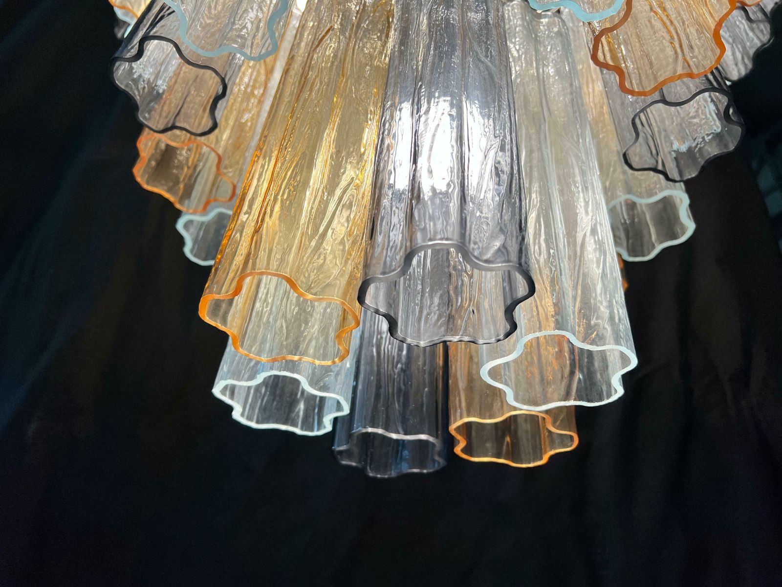 photo buy Majestic Gold Fumé And Clear Murano Chandelier By Valentina Planta