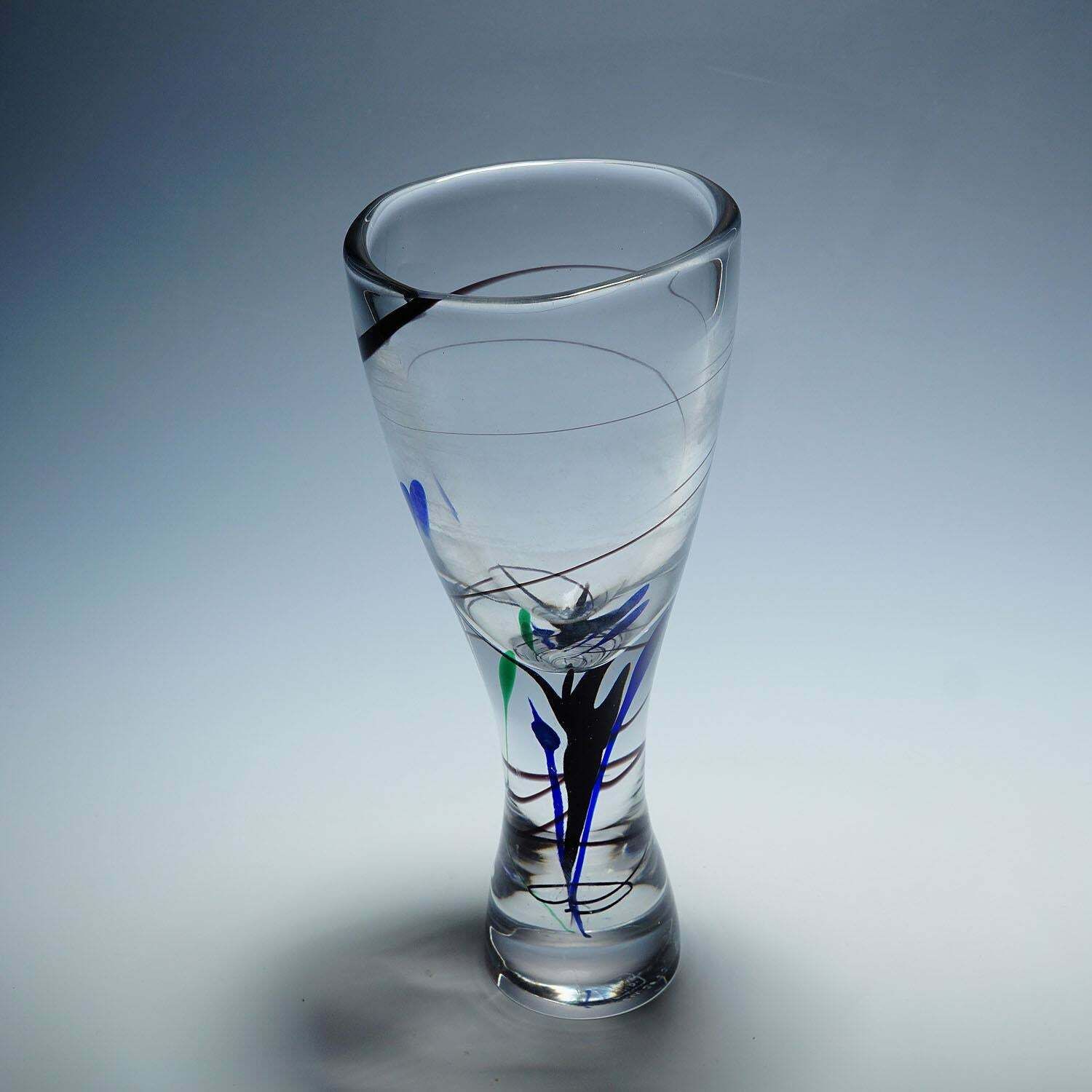 Vase Of The Abstracta Series, Vicke Lindstrand For Kosta, Sweden 1950s photo buy