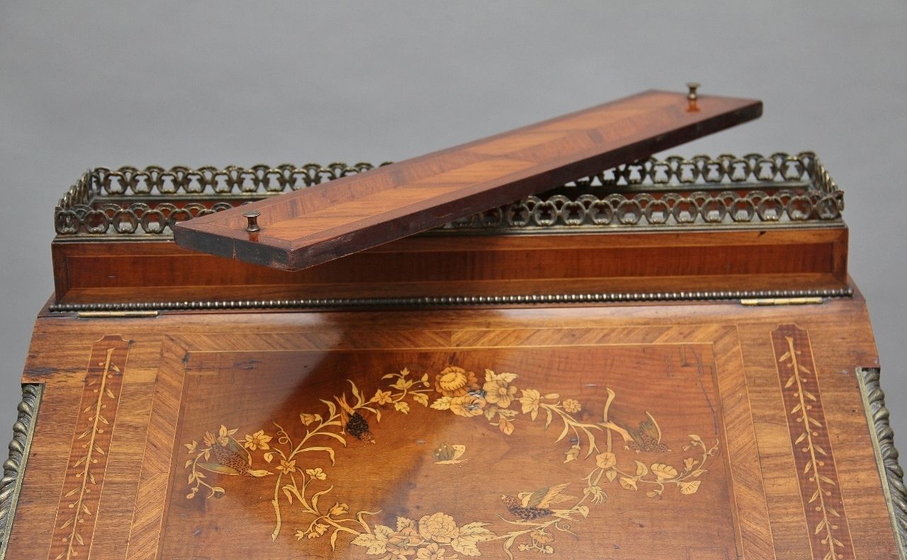 19th Century Kingwood And Ormolu Mounted Partners Desk photo vintage