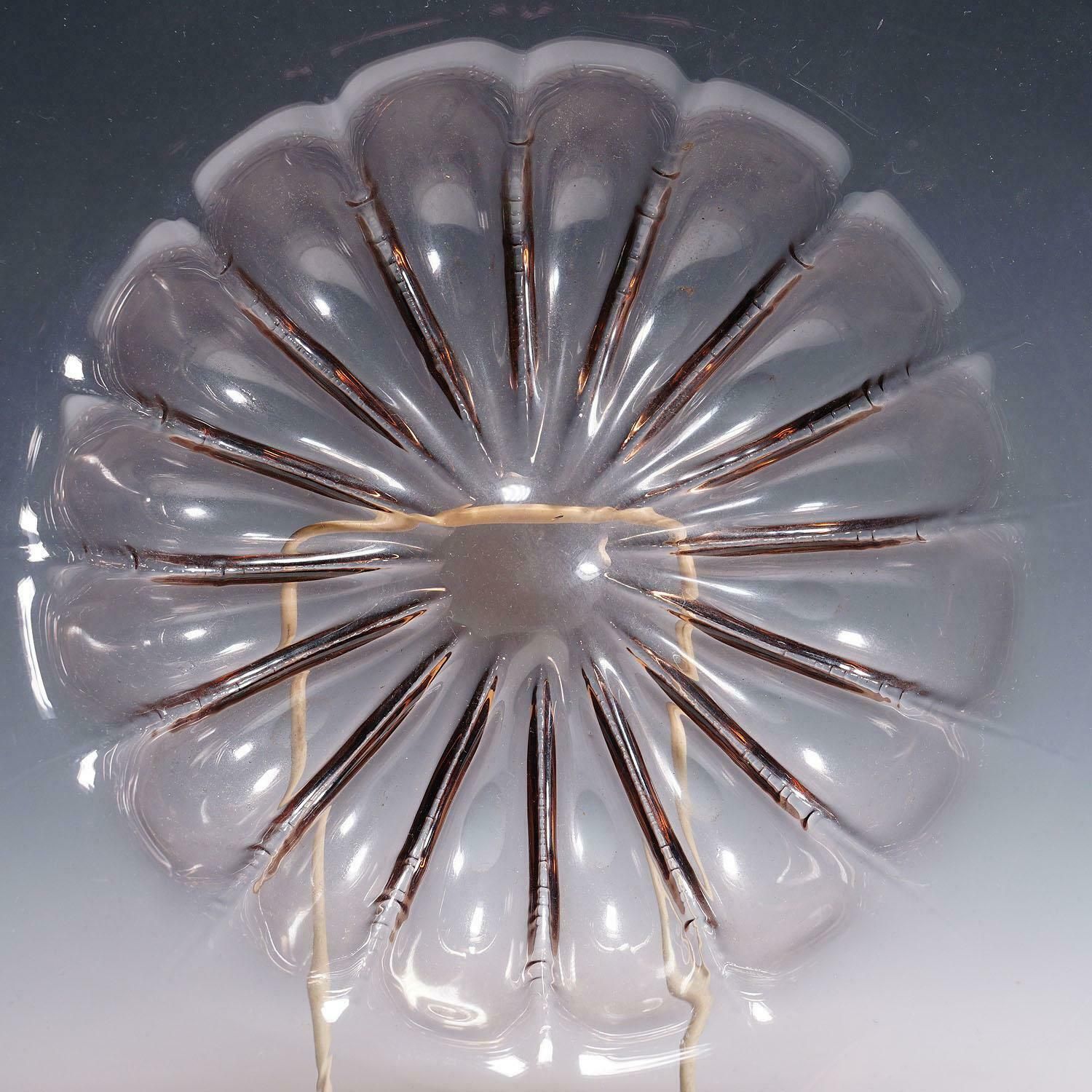 Large Vetro Soffiato Glass Dish By Vittorio Zecchin For Venini Murano Ca. 1925 photo vinterior