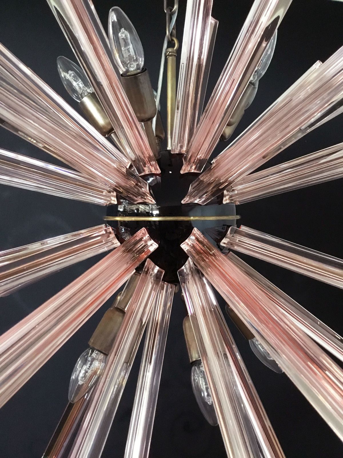 Lighting Crystal Prism Sputnik Chandeliers   50 Pink Prisms photo