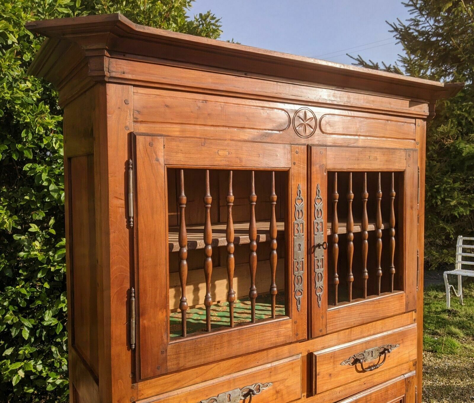 Antique French Pantry Cabinet Fruitwood Provence photo for sale