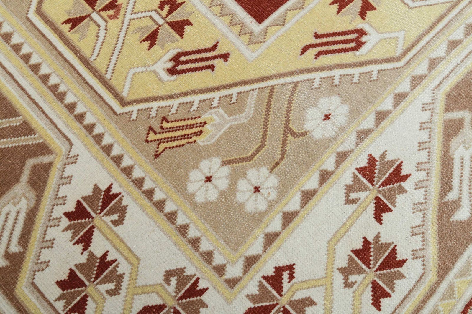 Antique Brown White Orange Rug, Turkish Oushak Rug, Handmade Vintage Rug, Area Rug, Living Room Rug, Washable Wool Rug photo buy