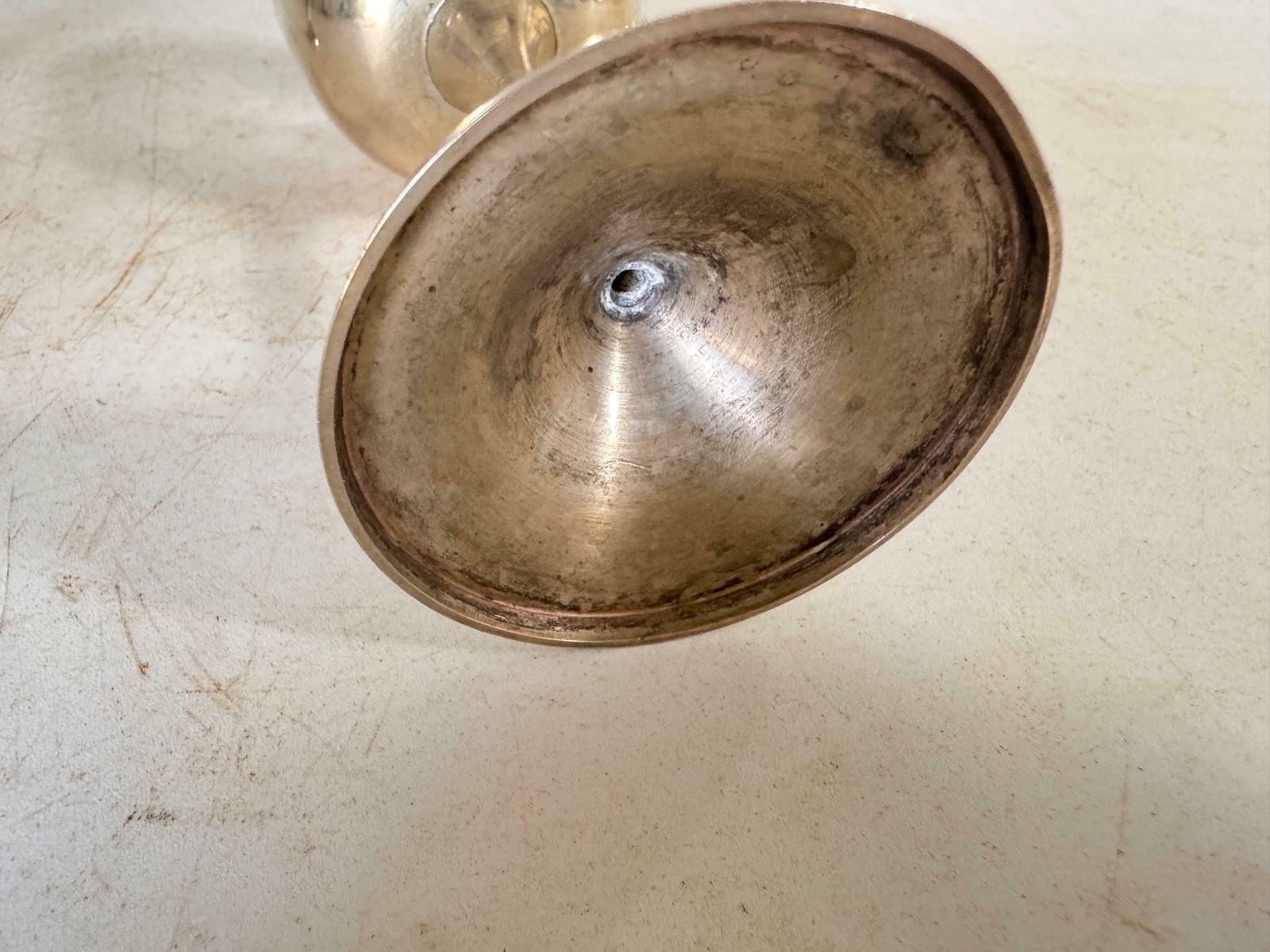 photo furniture French Pair Of Chalices In Metal Circa 1960 France Silvered Color