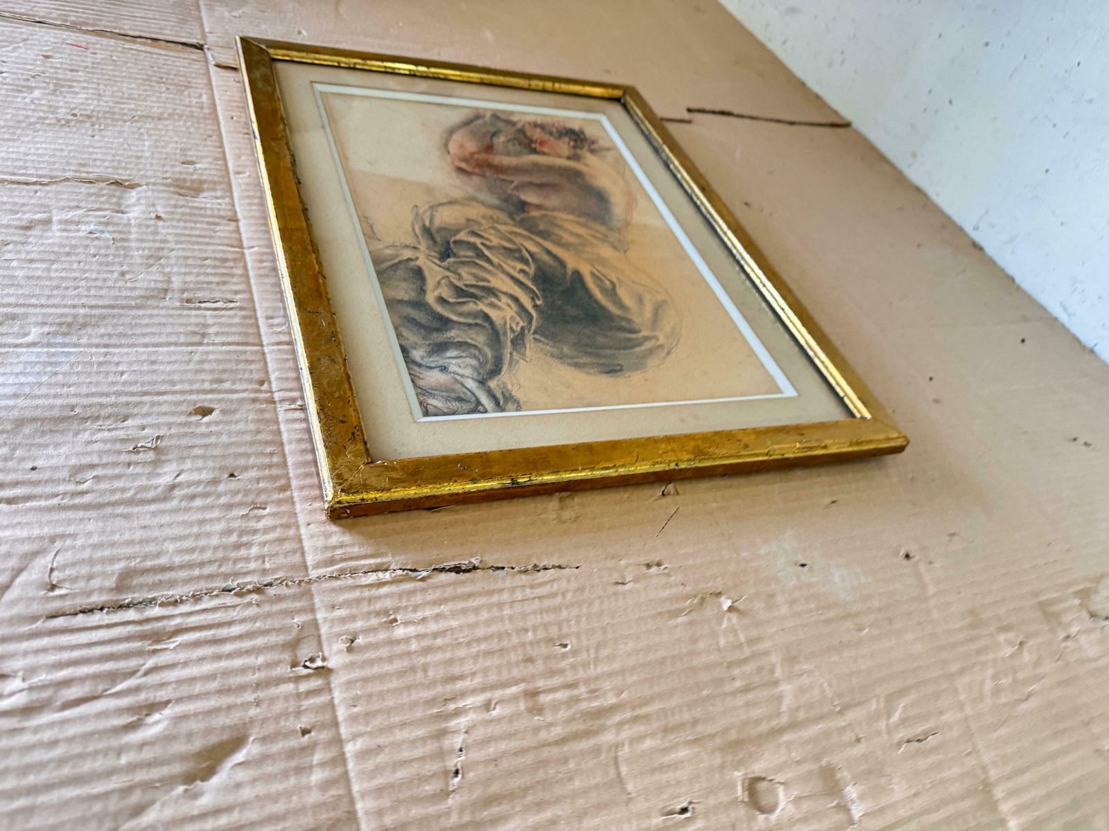 Drawing Representing A Woman On A Bed Signed France 19th Century photo 680.0