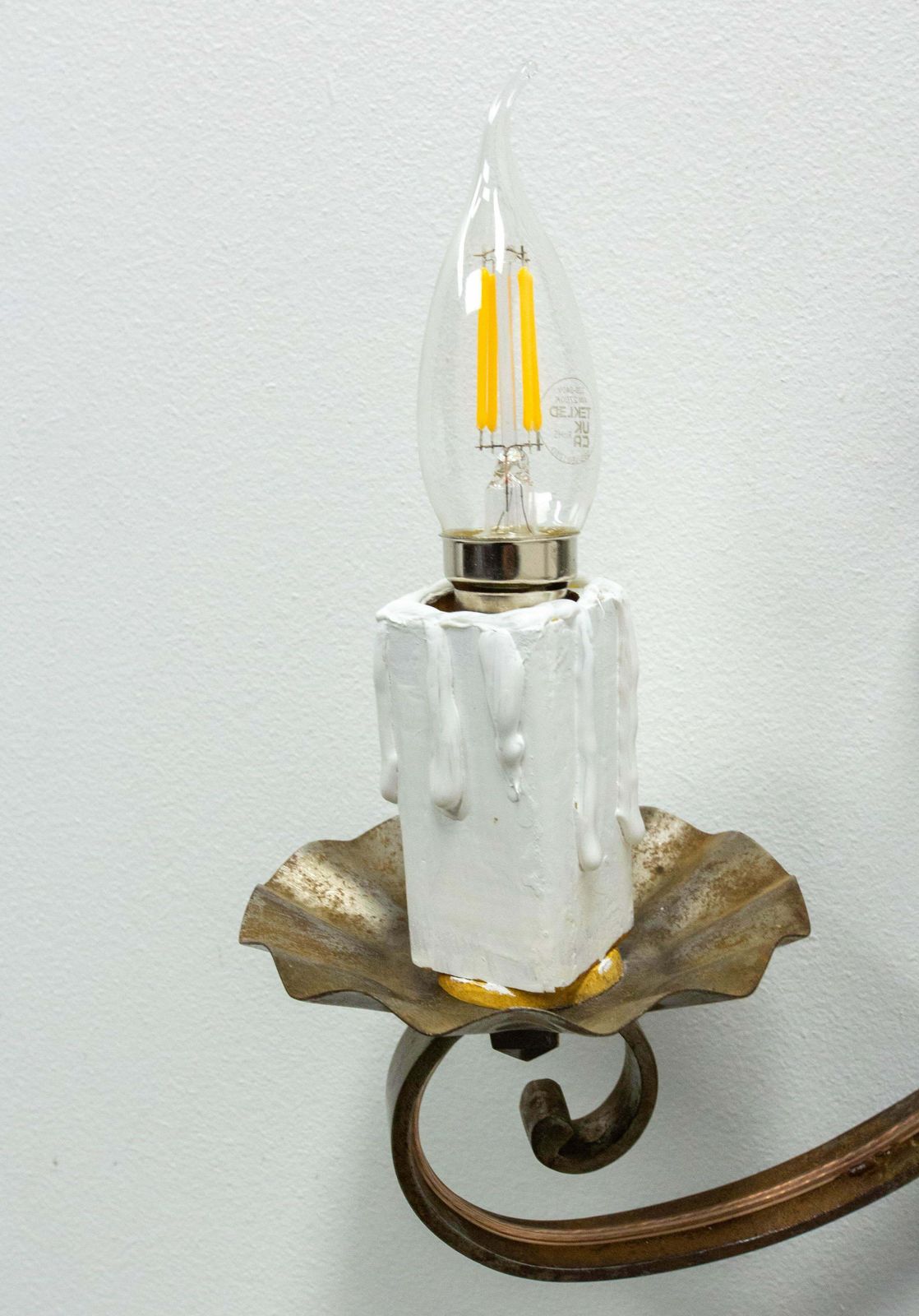 Sconce Wall Light Lantern Iron And Wood French Circa 1960 photo 305.0