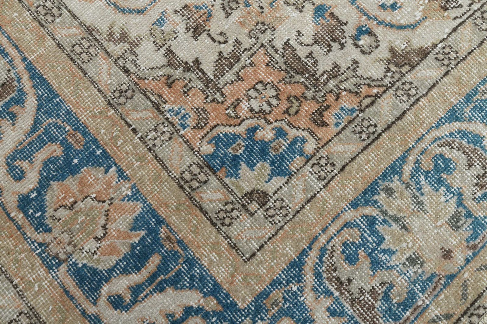 photo for sale 7x10 Orange Blue Rug, Handmade Vintage Turkish Rug, 7x10 Area Rug, Antique Large Rug, Wool Rug, Home Decor, Living Room Rug, 7.3x10.5 Ft