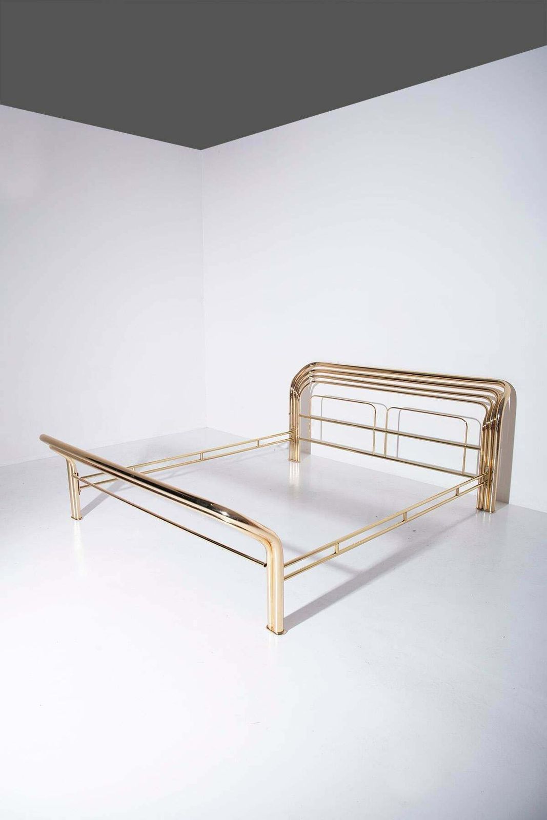 photo buy Luciano Frigerio Italian Vintage Brass Bed, Branded