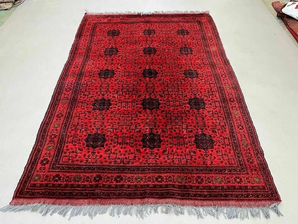 Afghan Khal Mohammadi Rug 300x195 Cm, Vintage Turkoman Ersari Rug photo for sale