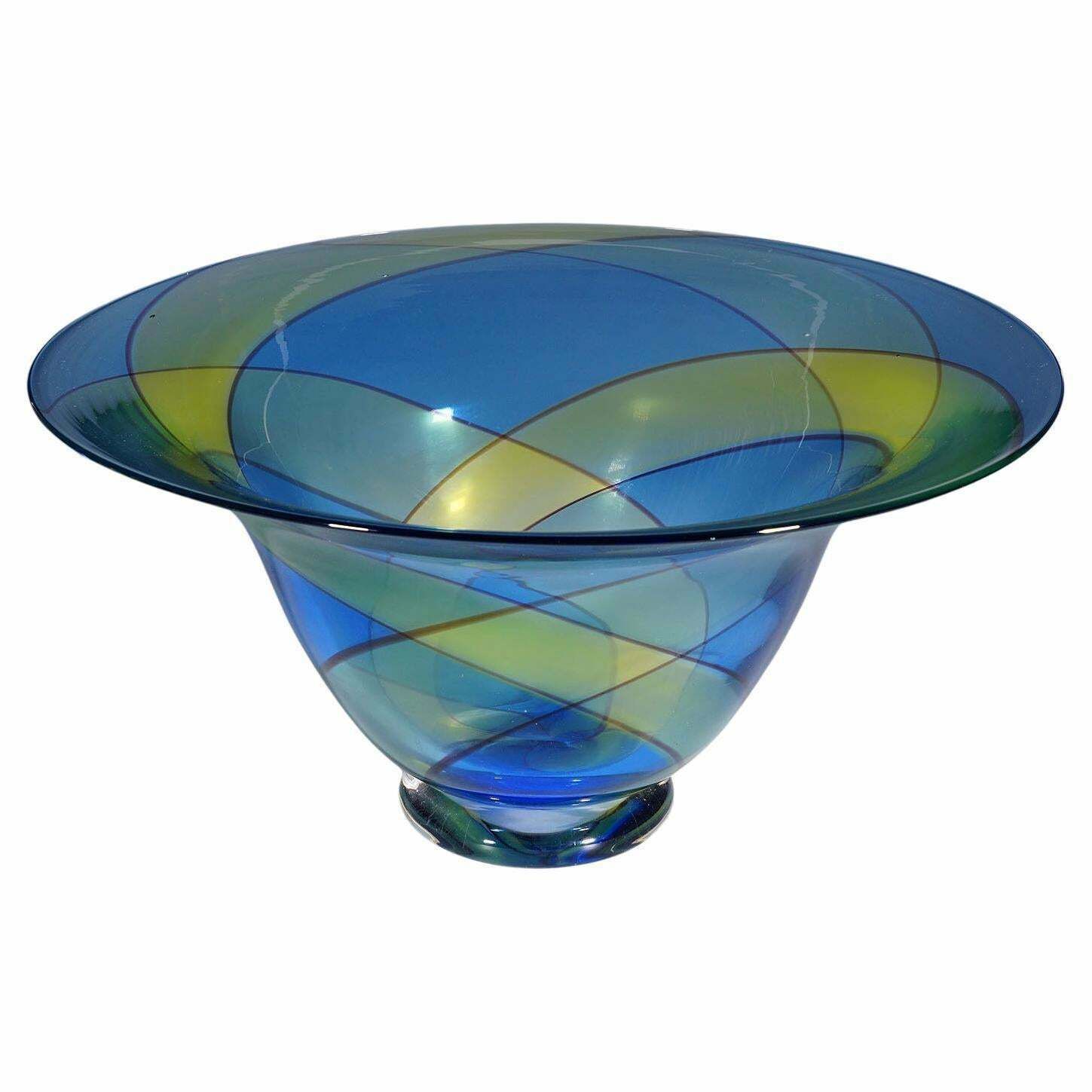 Large Carnevale Art Glass Bowl By Vetreria Archimede Seguso Ca. 1980s photo vinterior