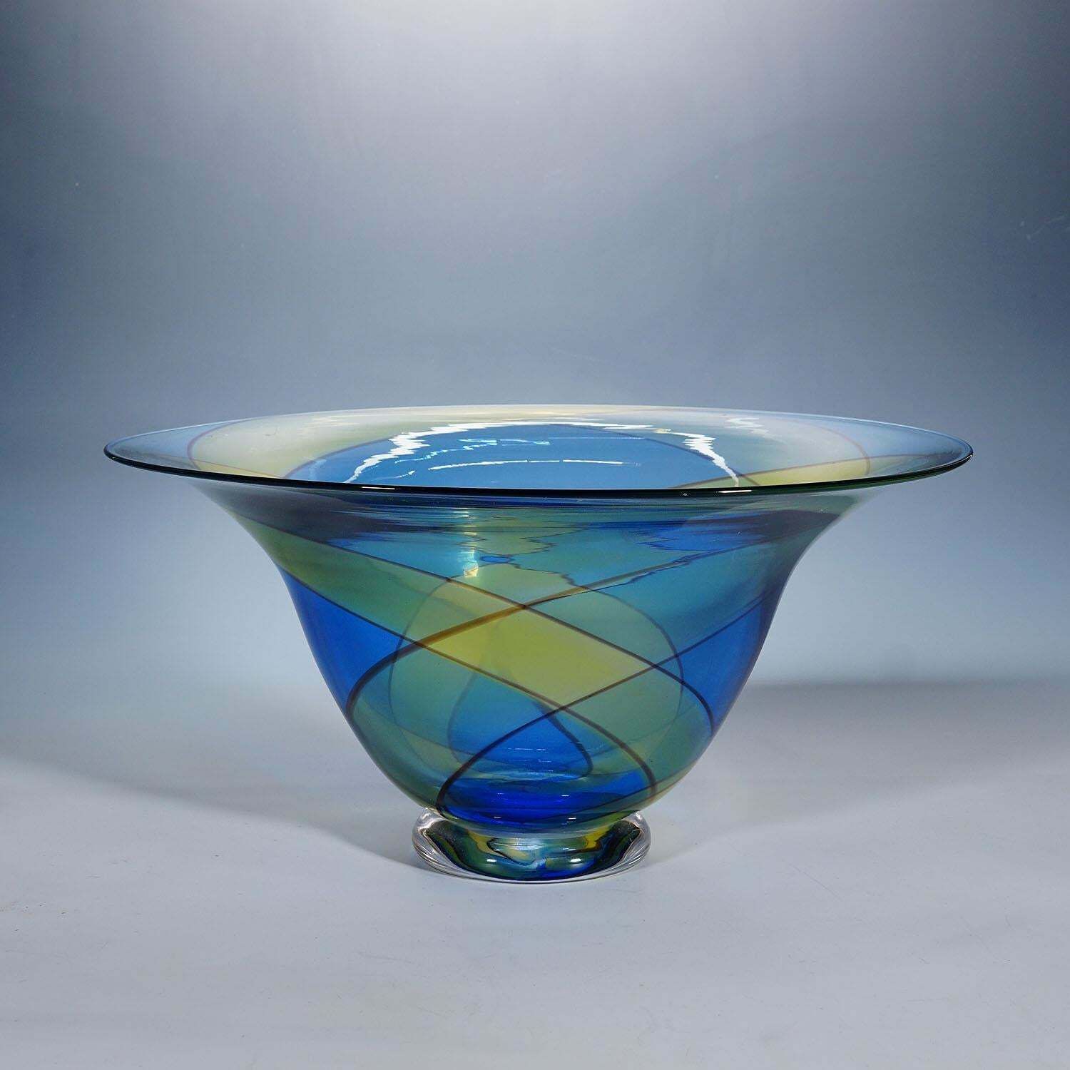 Large Carnevale Art Glass Bowl By Vetreria Archimede Seguso Ca. 1980s photo vintage