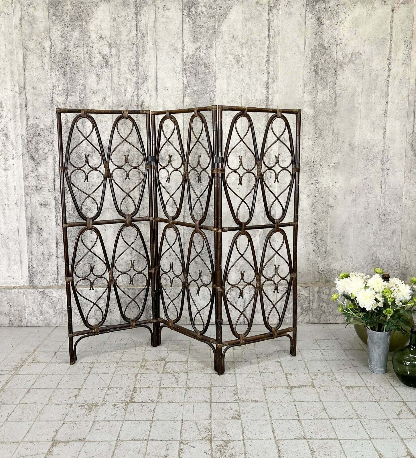 Bamboo Screen Room Divider, 1960s photo furniture