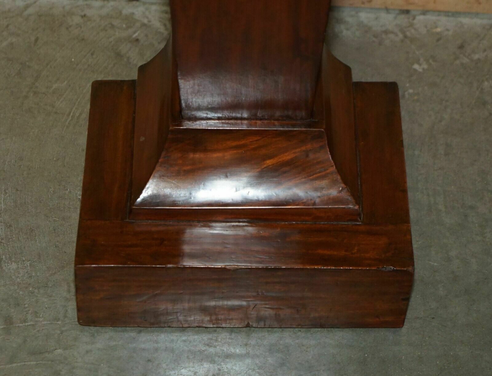 Restored Antique Circa 1870 Sheraton Walnut & Flamed Mahogany Jardiniere Stand photo vintage
