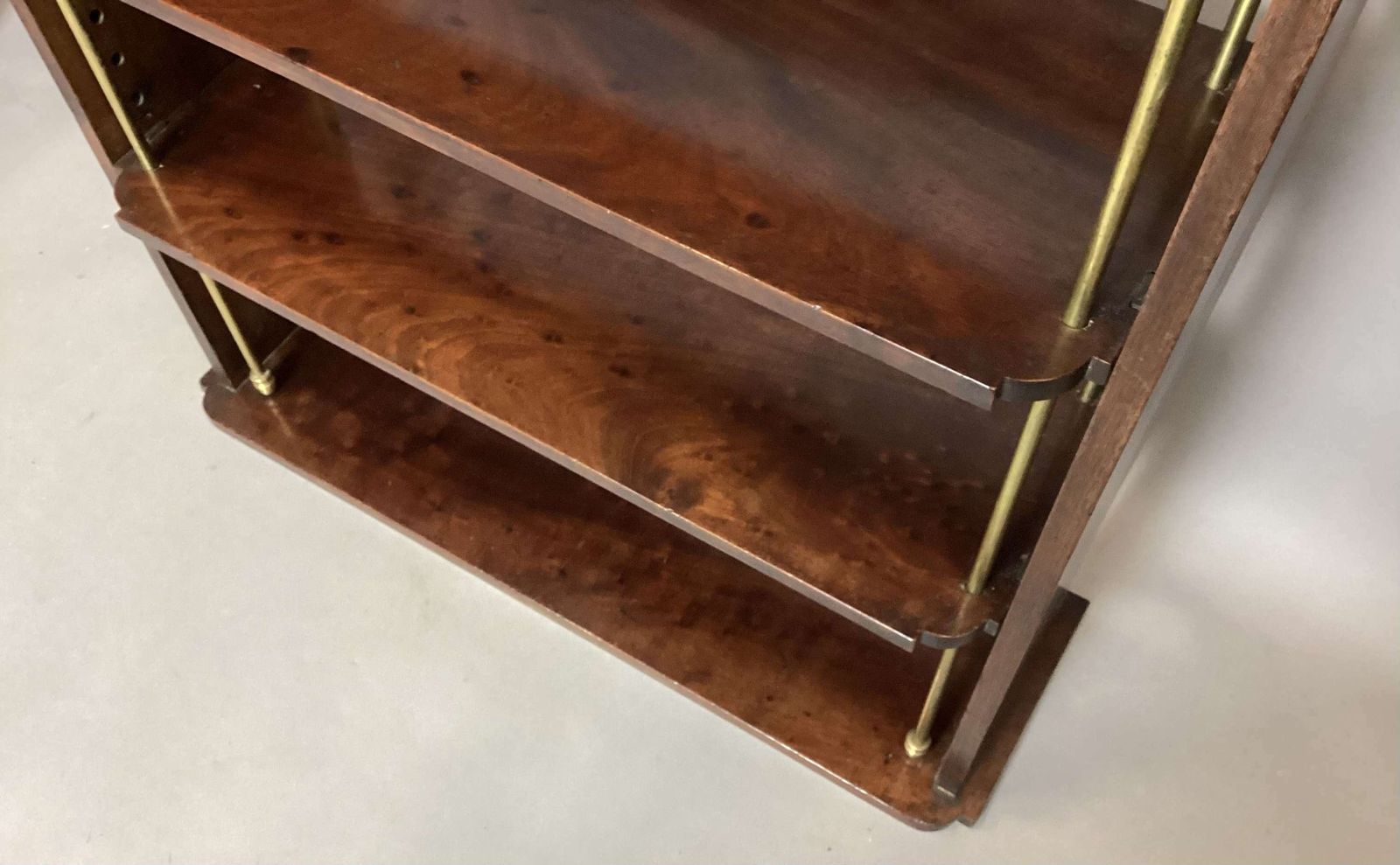 Good Regency Mahogany And Brass Hanging Wall Shelves photo 1815.0