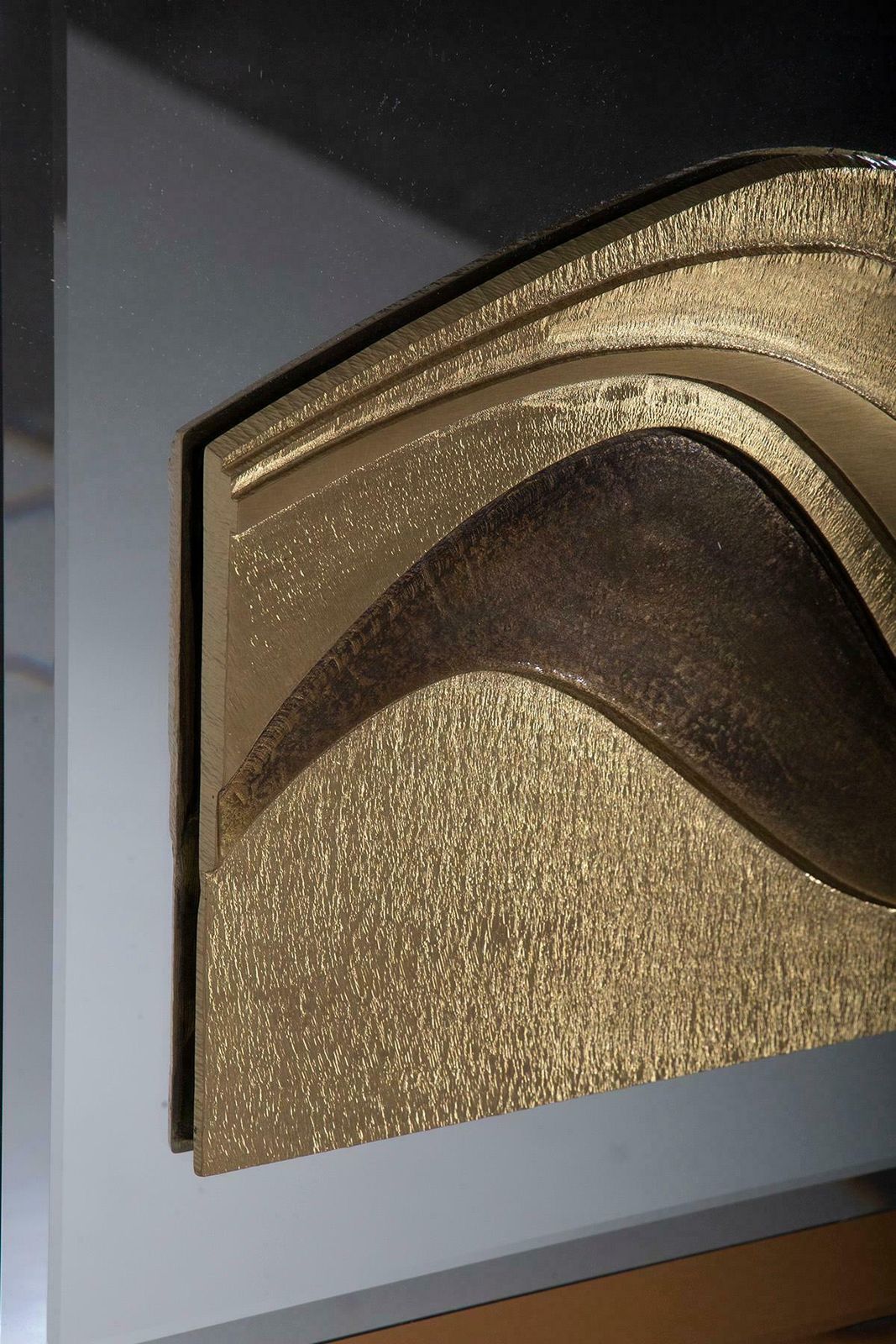 Italian Wall Mirror Sculpture By Luciano Frigerio photo for sale