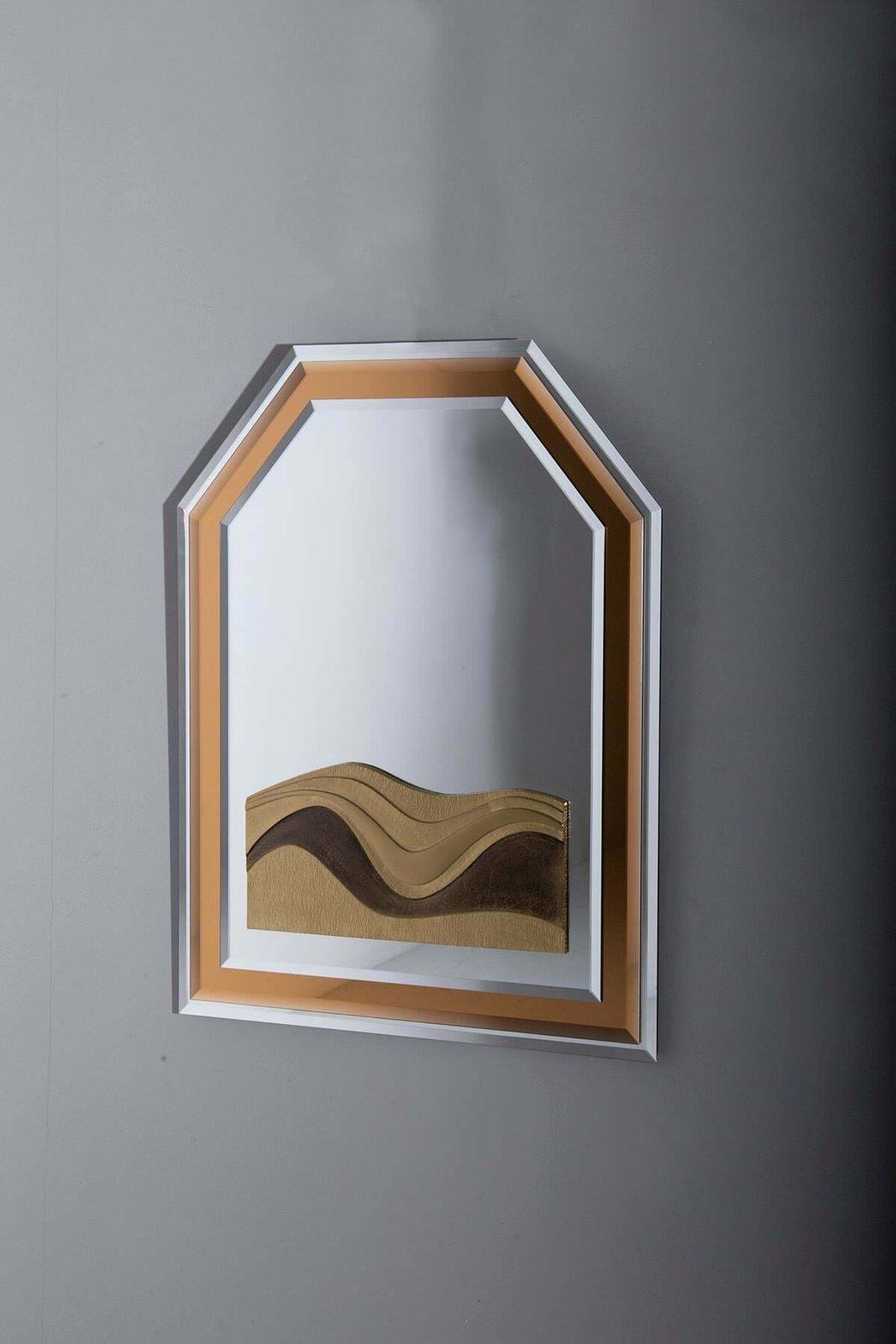Italian Wall Mirror Sculpture By Luciano Frigerio photo Home Decor