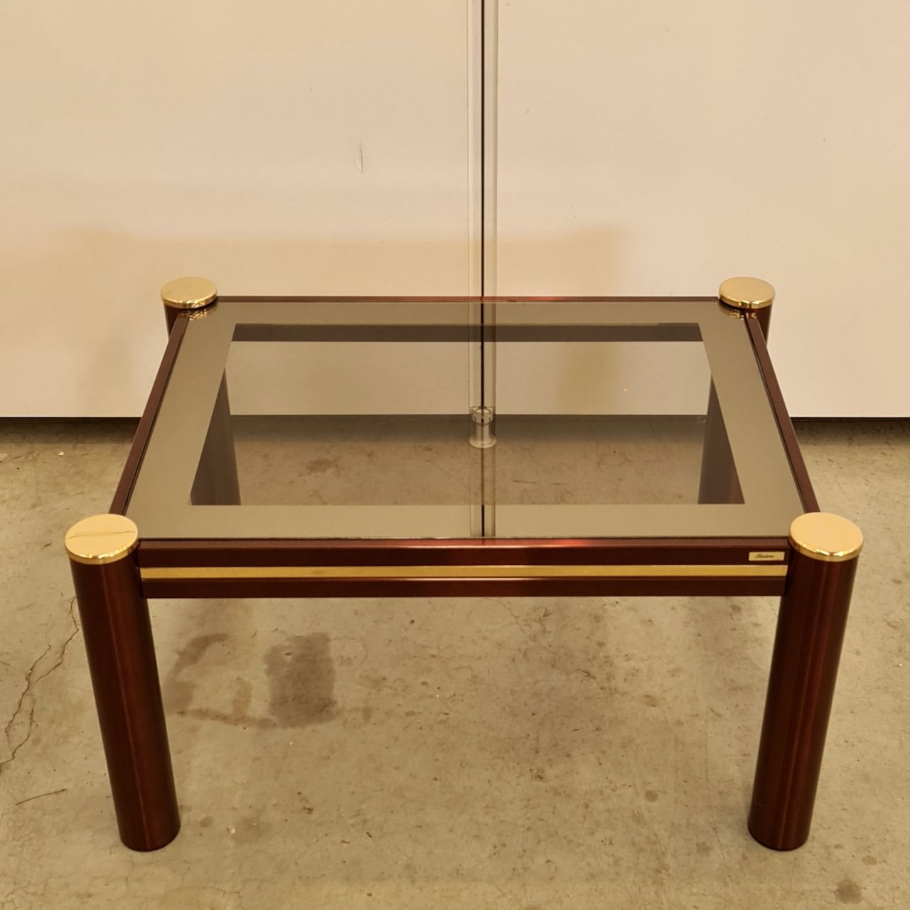 Fedam Burgundy And Gold Salon Table