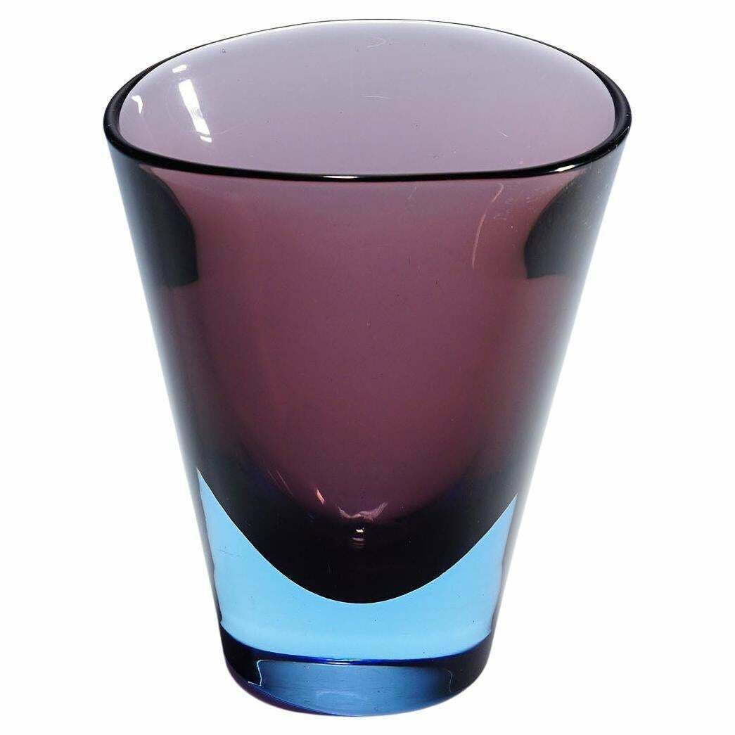 Flavio Poli For Seguso Sommerso Vase Murano Ca. 1960s