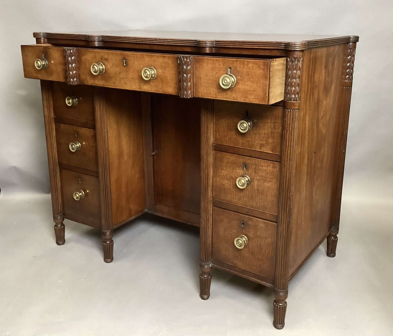 A Handsome Regency Mahogany Dressing Table / Desk photo buy