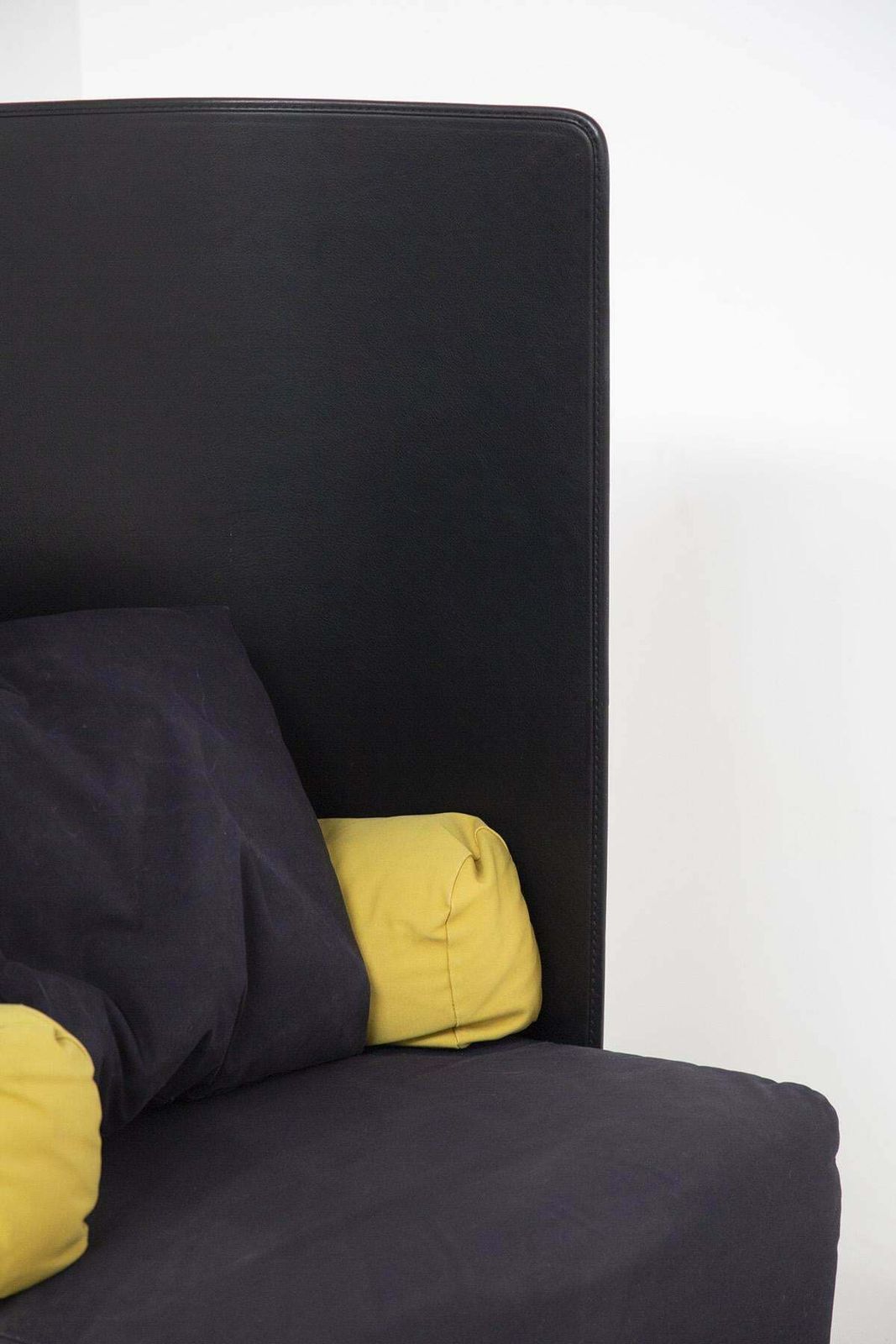 photo furniture De Pas, D'urbino And Zanotta Black And Yellow Armchairs