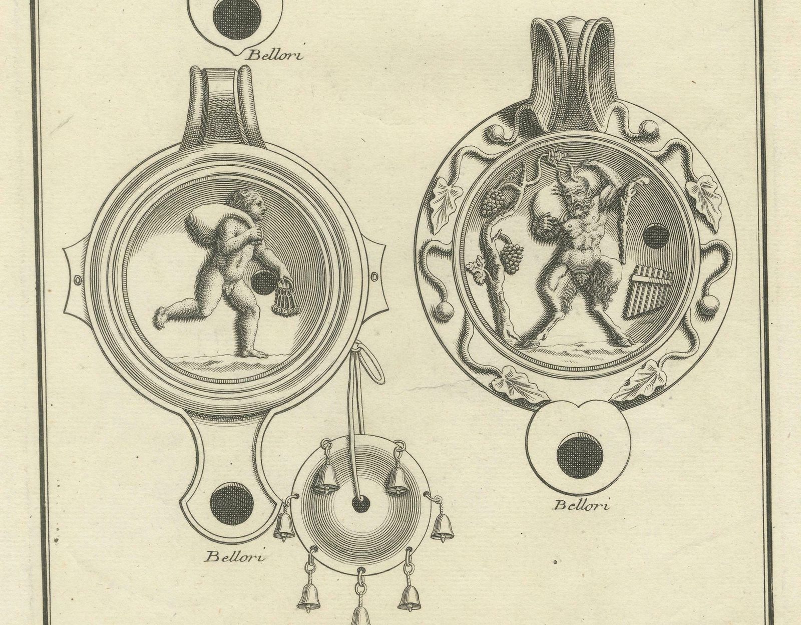 Ancient Lamps In Art: Montfaucon's 18th Century Engravings, Circa 1722 photo vinterior