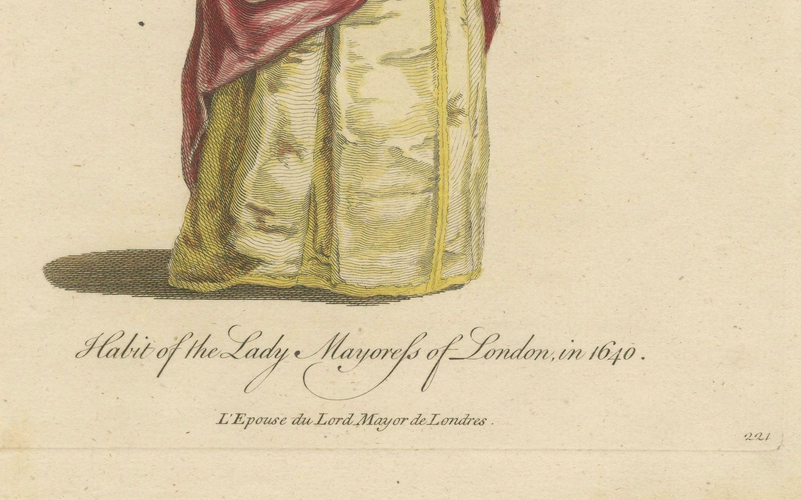 Habit Of The Lady Mayoress Of London In 1640, Published In 1757 photo 207.0