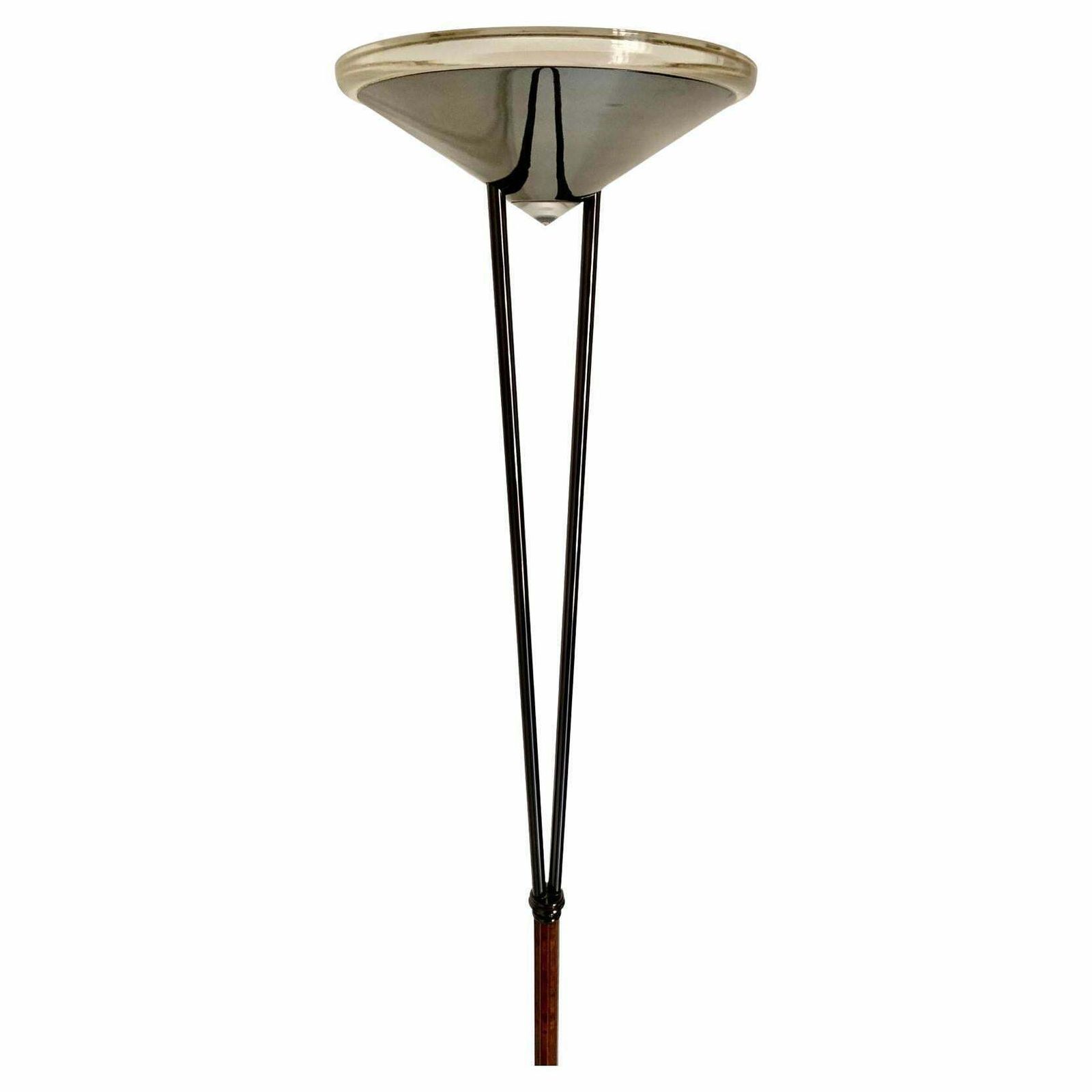 Steel Floor Lamp And Murano Glass Shade, Leucos, Italy 80s photo Lighting