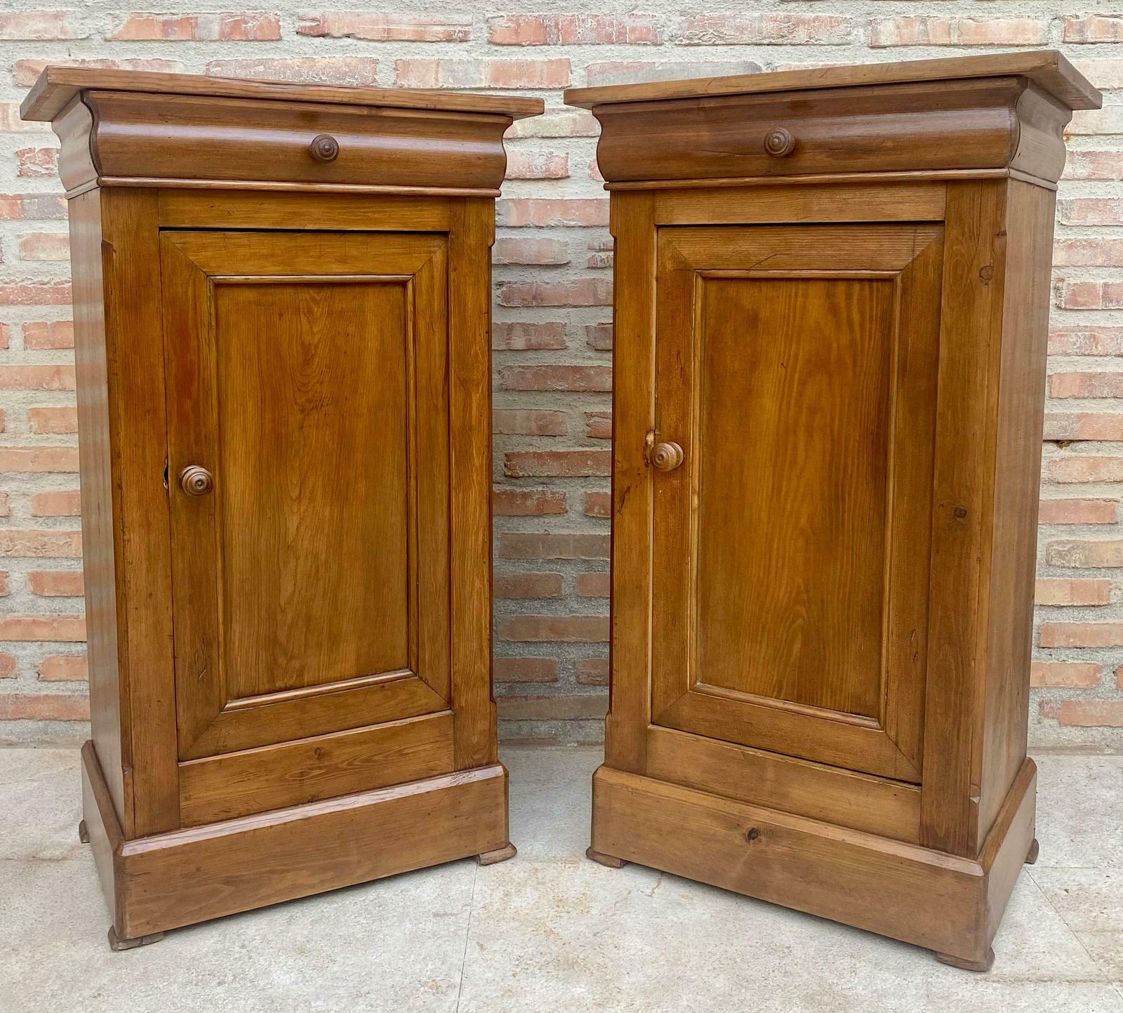Vintage French Provincial Walnut Nightstands, 1920, Set Of 2 photo buy
