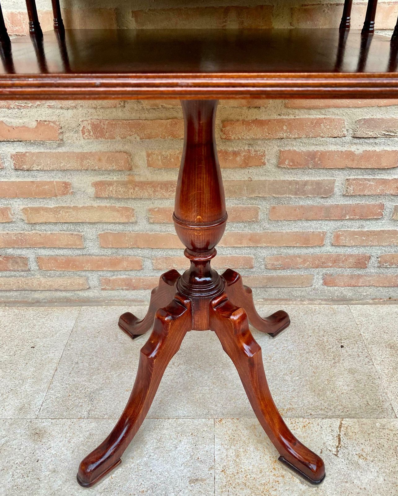 Table de jeu Regency en bois, plateau en cuir vert, XIXe siècle, années 1890 photo 1916.0