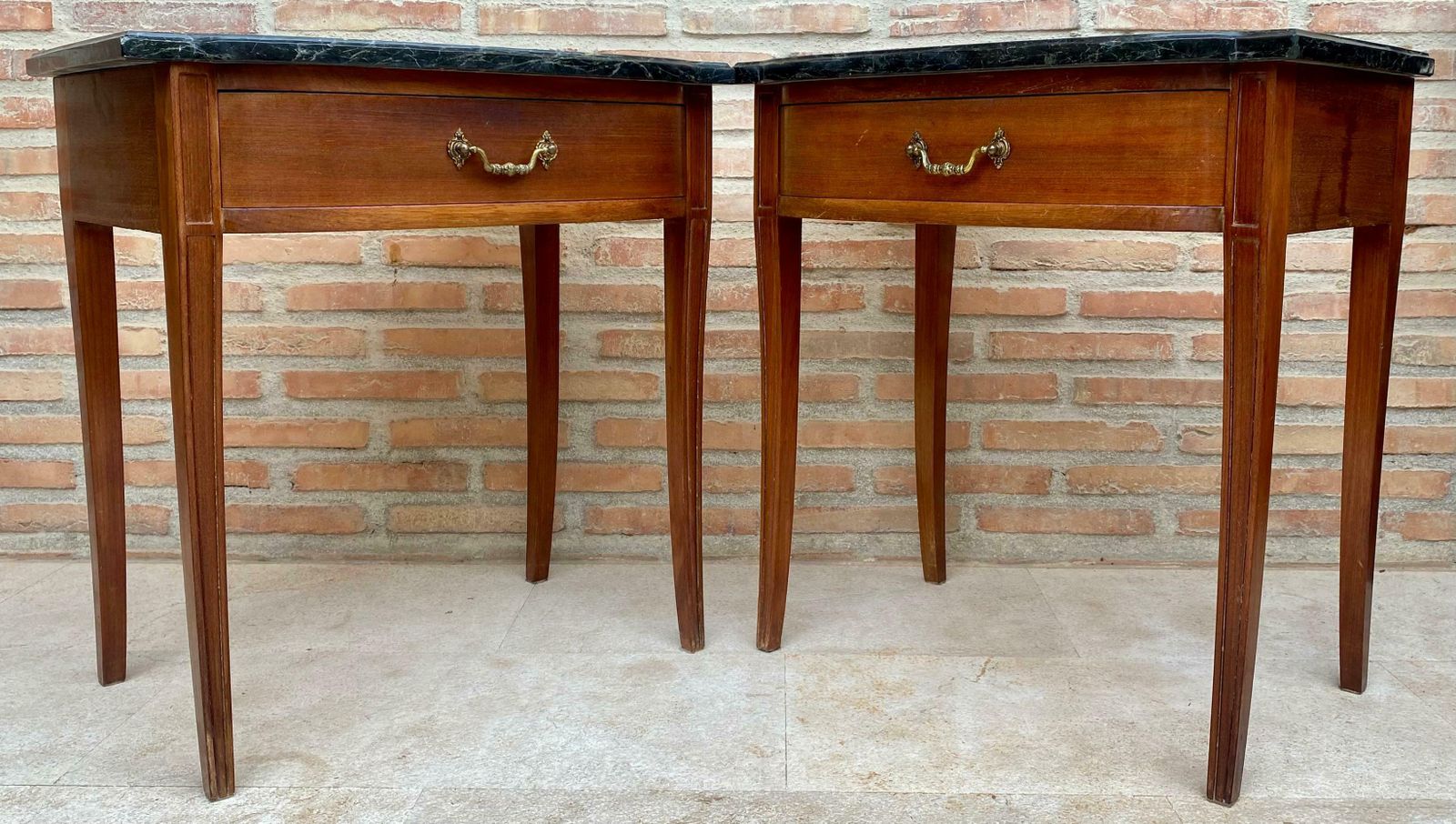 Modern Nightstands With Grey Marble Top, 1940, Set Of 2 photo furniture