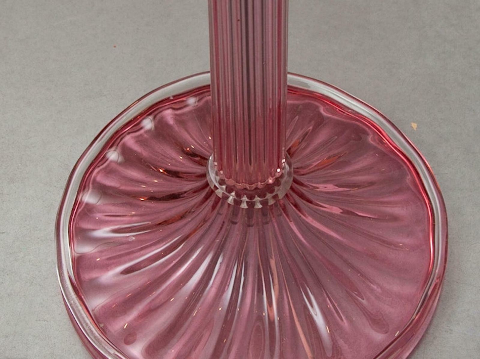 photo vinterior Barovier E Tosso Pink Art Glass Floor Lamp, Murano Blown Glass, 1950s, Italy