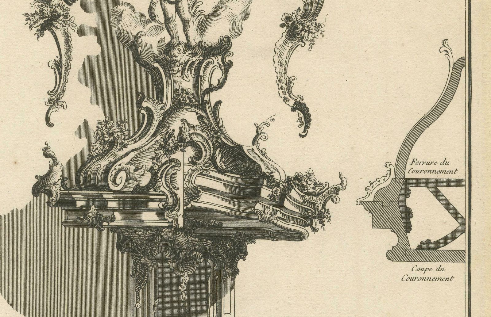 Original Antique Baroque Sermon Pulpit With Full Arch Elevation, Circa 1740 photo Art