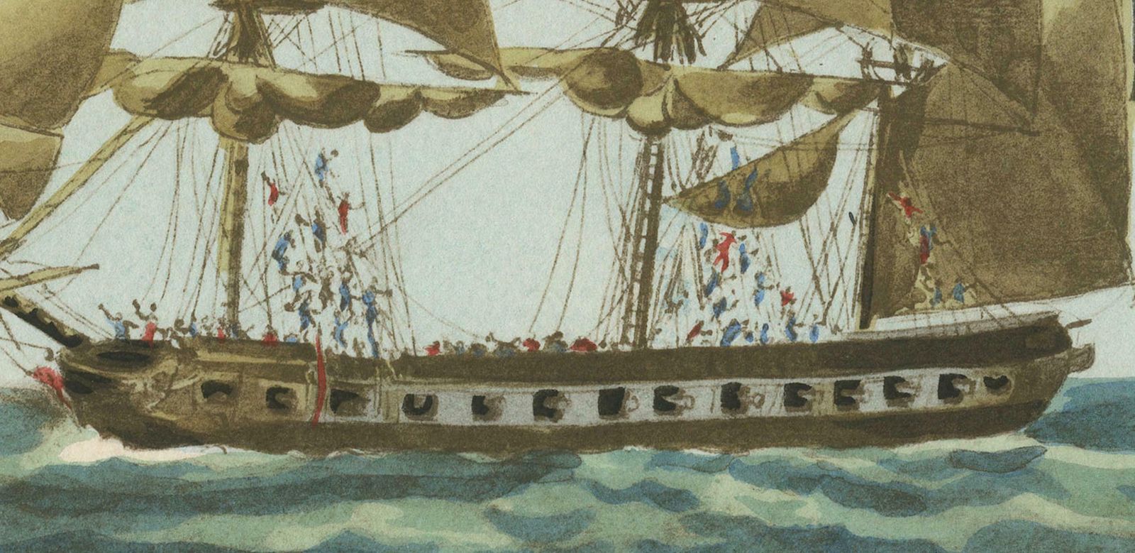 Maritime Salute: The Elegance Of 18th Century Naval Grace, Circa 1920 photo for sale
