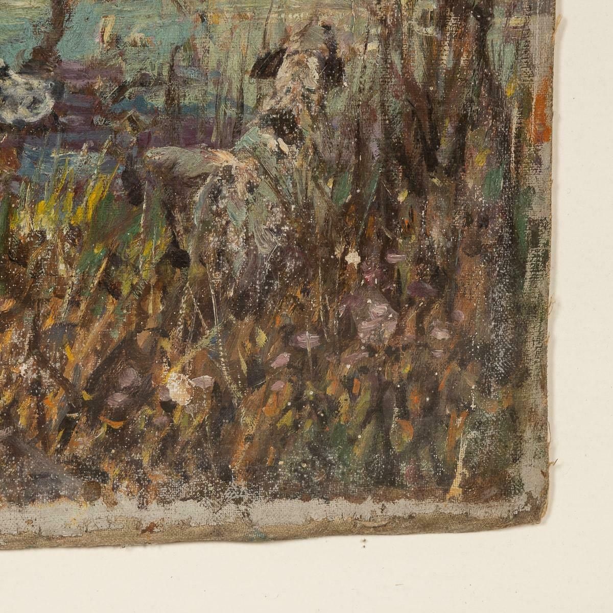 photo furniture Antique 20thc Framed Hunting Scene Oil On Canvas By Frederick Thomas Daws C.1923