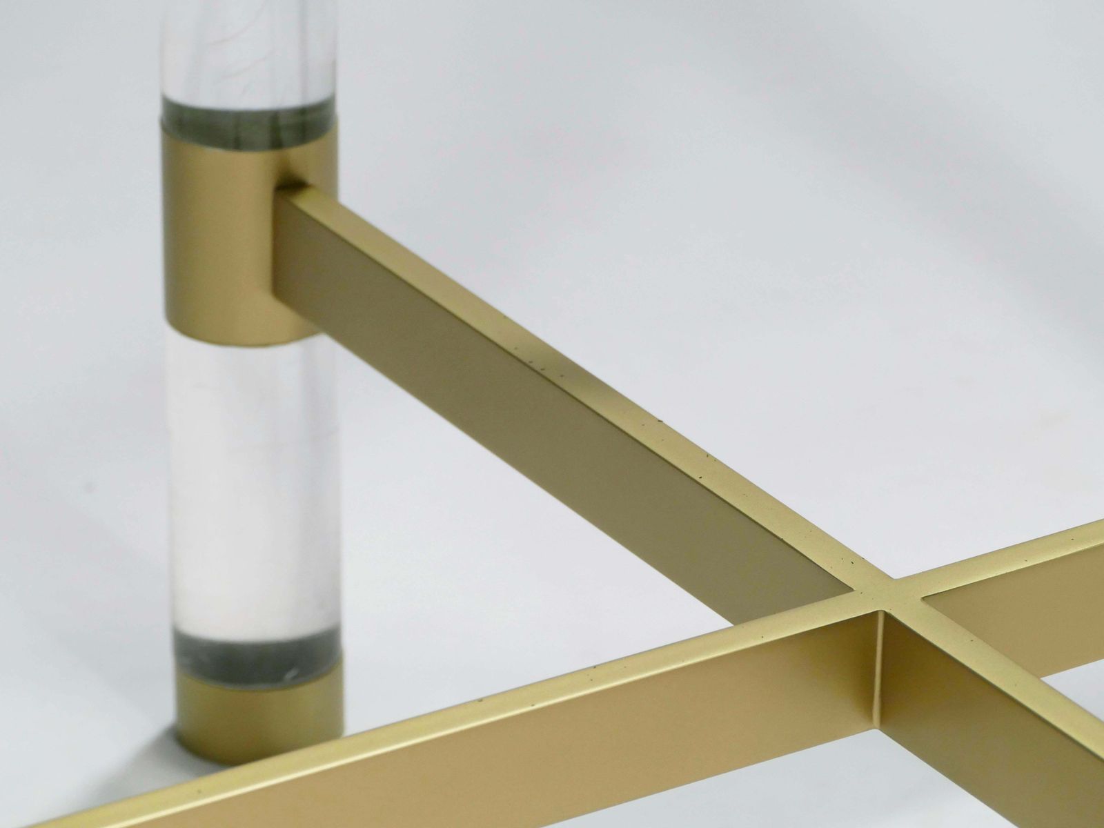 Mobilier Table à manger en laiton et Lucite par Sandro Petti pour Metalarte, années 1970 photo