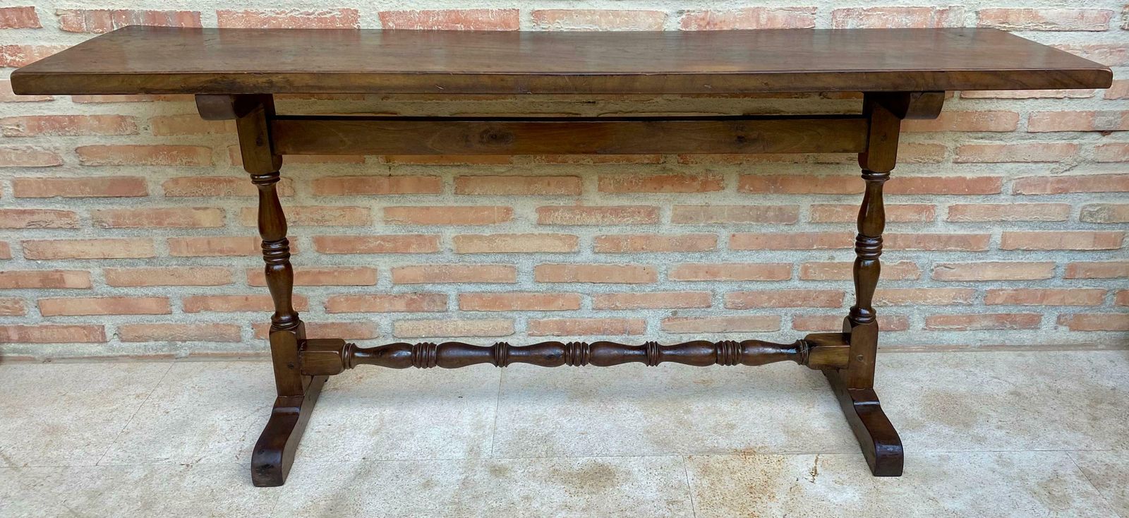 Console mid-century en noyer, années 1940 photo furniture