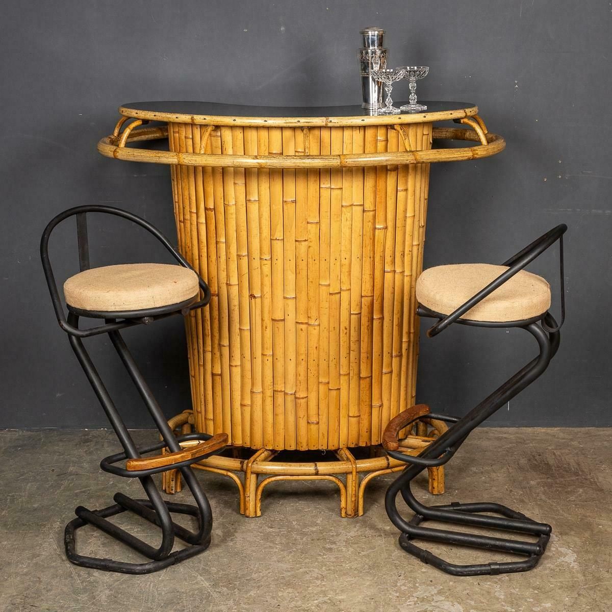 20th Century Italian Standing Bamboo Tiki Bar C.1960 photo for sale