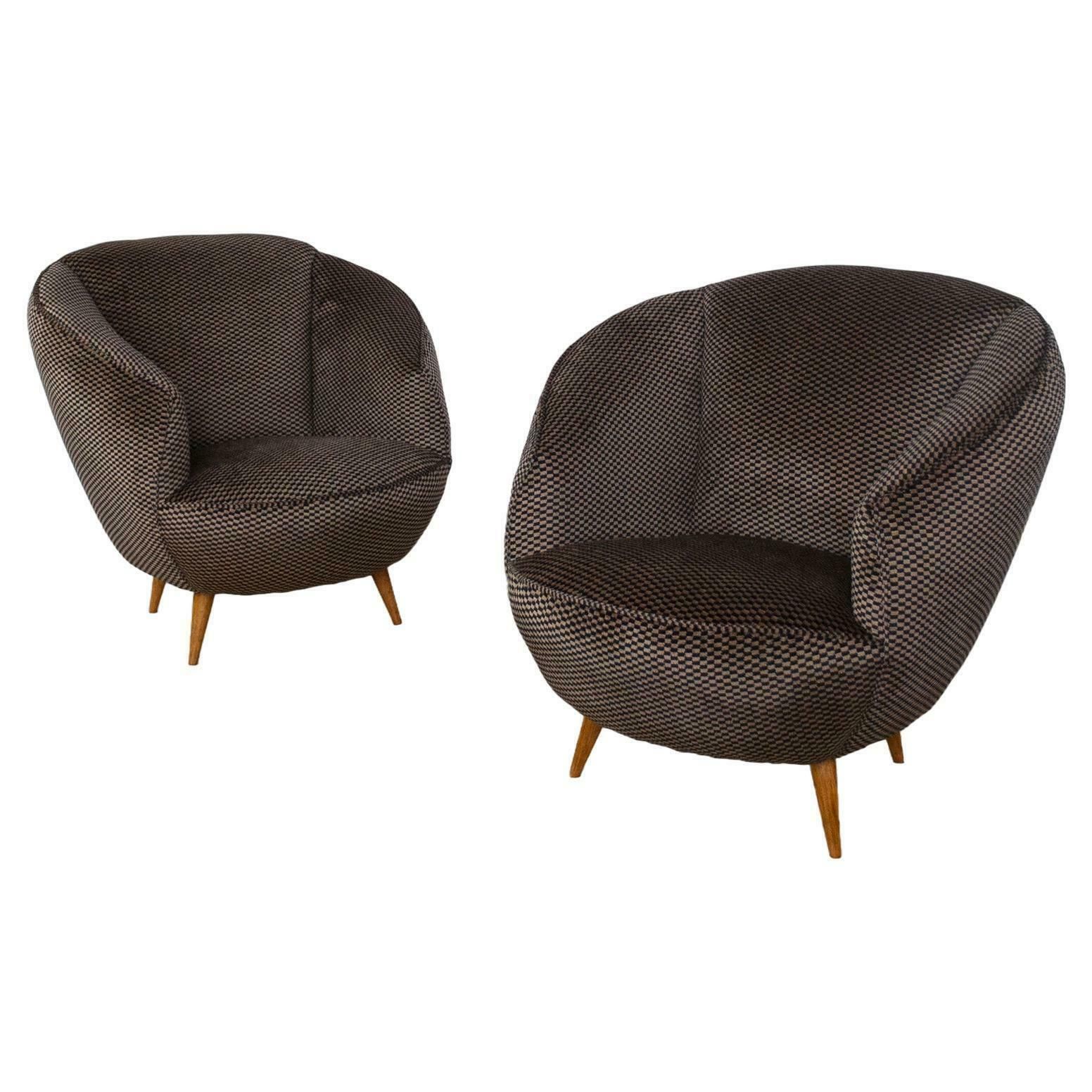 Gio Ponti Set Of Two Armchairs 1940s