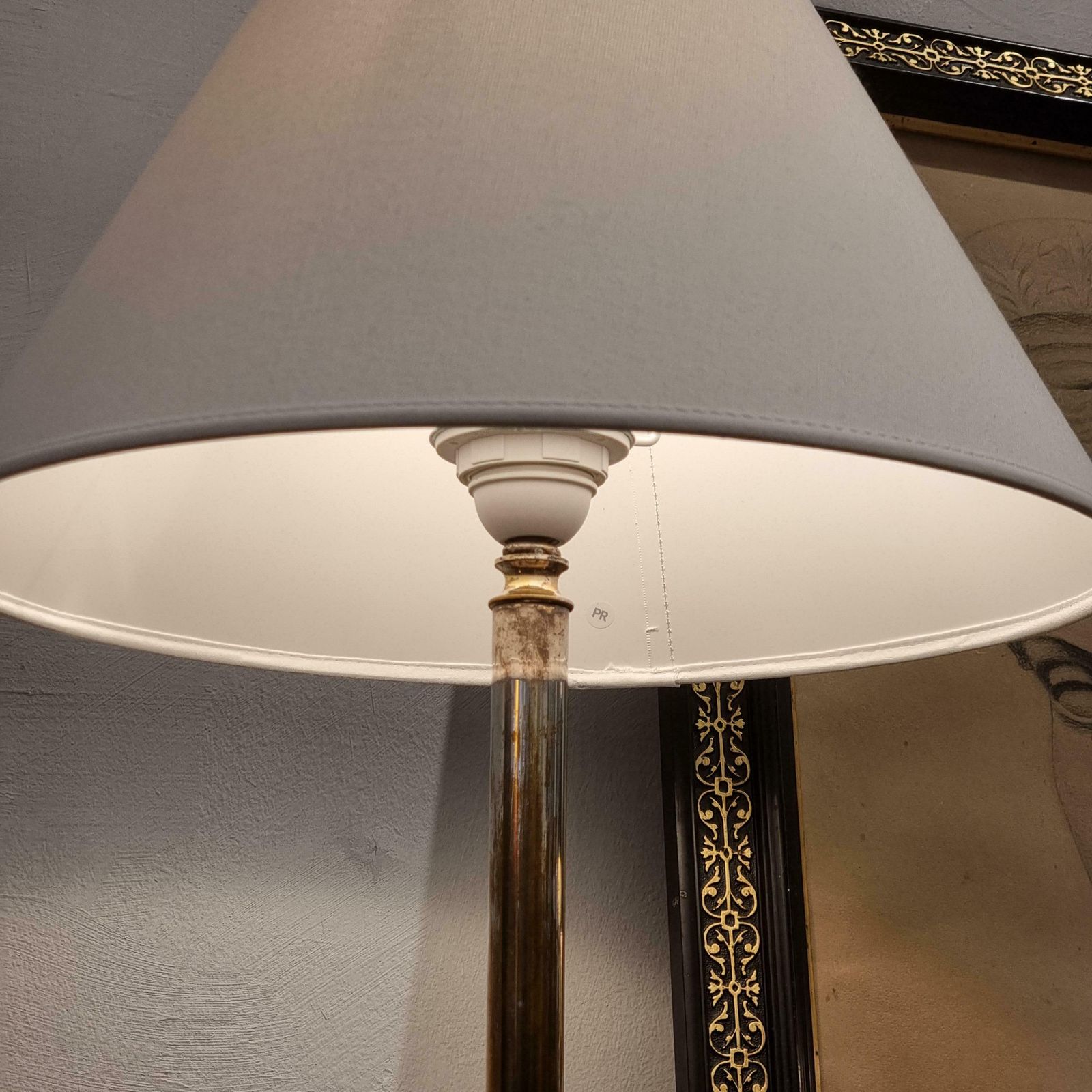 Swedish Court Jeweler Cg Hallberg, Table Lamp, Silver Plate, Swedish Grace 1930s photo buy