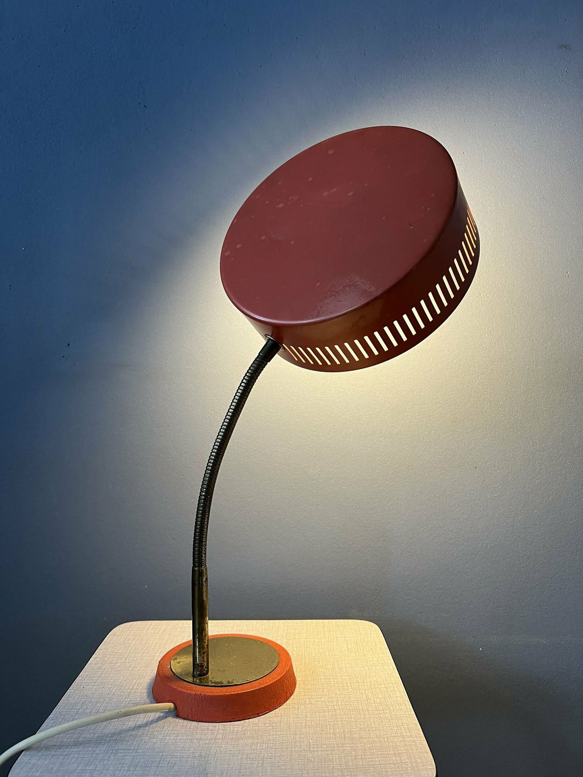 Rode Mid Century Space Age Ufo Tafellamp photo furniture