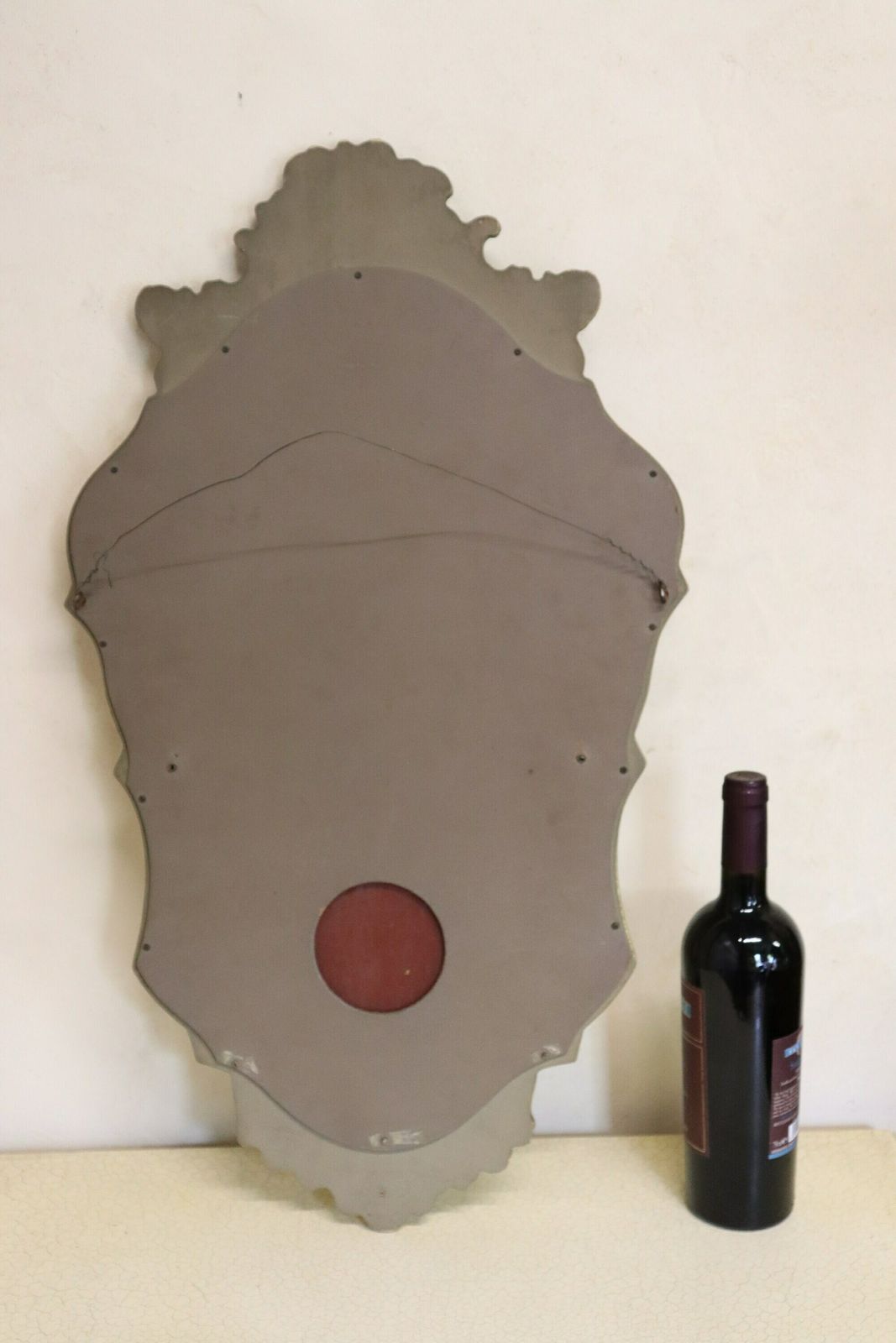 photo for sale Italian Polychrome Floral Rococo Style Mirror By Knitter Duro (St.59)