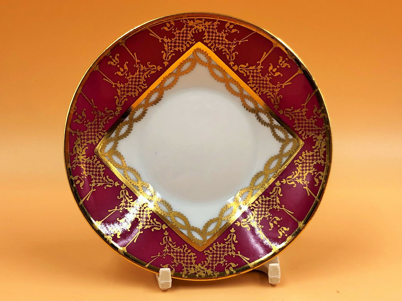 Limoges Meissner Porcelain Pink Fragonard Courting Couple Demitasse / Chocolate Cup And Saucer Duo. photo vinterior