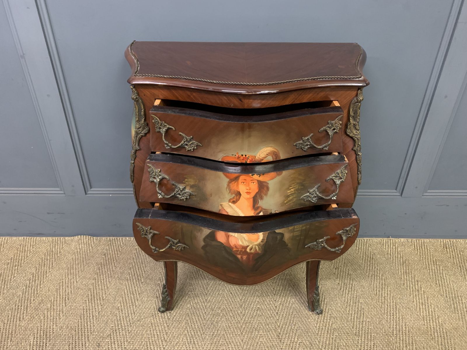 Hand Painted French Bombe Commode photo buy
